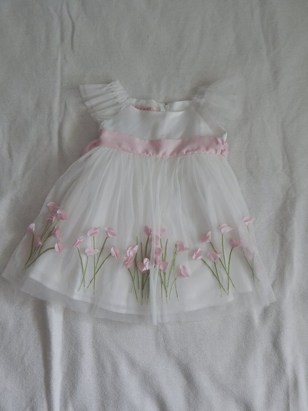 Biscotti Floral Ruffle Lace Dress - Girl 18M